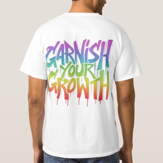 Garnish Your Growth: Nurture the Journey (Versterk T-shirt (Achterkant)