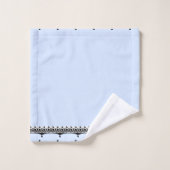Garniture bleu clair noir (Gant de toilette)