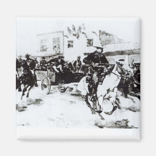 Garret brengt Billy het Kind in, 1880 Magneet (Voorkant)