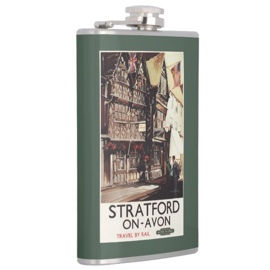 Garrick Inn en Harvard House Rail Poster Heupfles (Rechts)