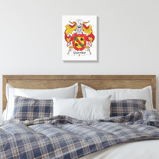 Garrido Family Crest Canvas Afdruk (Insitu (Slaapkamer))