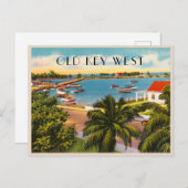 Garrison Bocht  Oude Sleutel West Florida Briefkaart (Voorkant / Achterkant)