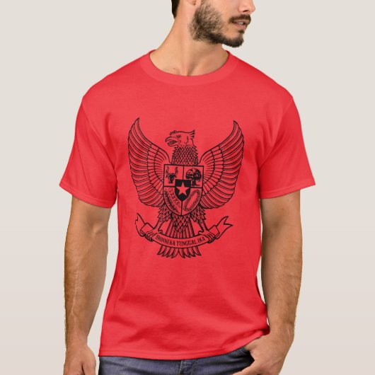 garuda pancasila kinder shirt - zwart (Voorkant)