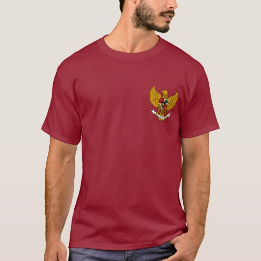 garuda pancasila shirt - maroon (Voorkant)