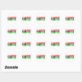 Garvey Pan-Afrikaanse vlag Ronde Sticker (Vel)