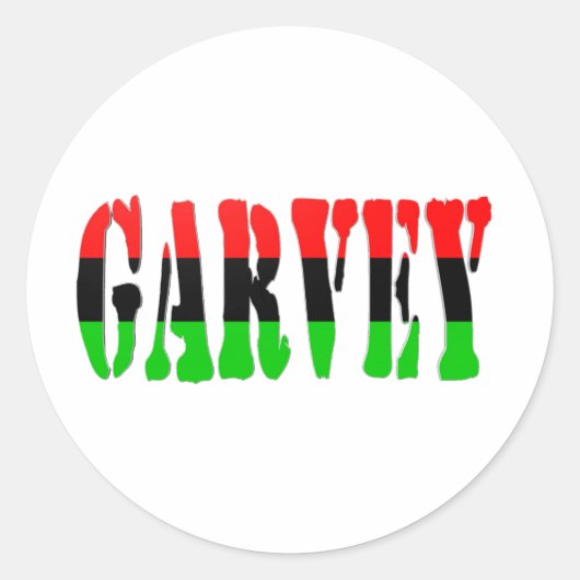Garvey Pan-Afrikaanse vlag Ronde Sticker (Voorkant)
