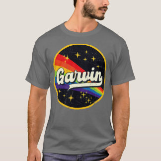 Garvin regenboog in ruimte grungeStyle T-shirt