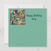 GARY ~ Carte d'anniversaire ~ Cat Multicolors ~ (Dos)