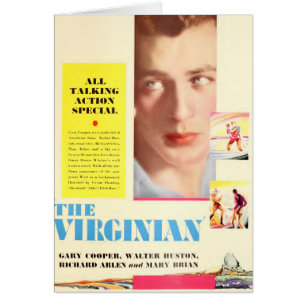Gary Cooper 1929 The Virginian Color Card