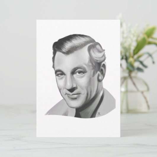 Gary Cooper Feestdagenkaart (Staand voorkant)
