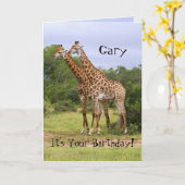 Gary "deviennent comme fous" carte de girafes de (Fleur jaune)
