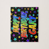 "GARY" First Name, Fun "HAPPY BIRTHDAY" Legpuzzel (Verticaal)