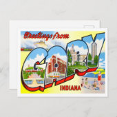 Gary, Indiana Vintage Big Letters Carte postale (Devant / Derrière)