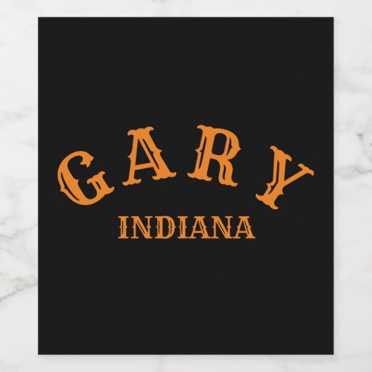 Gary, Indiana Wijn Etiket (Enkel label)