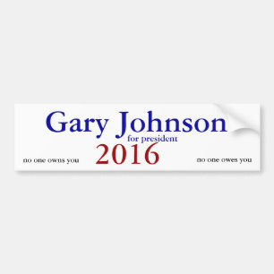gary johnson 2016 bumper sticker
