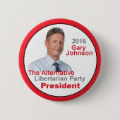 Gary JOHNSON 2016 Button (Voorkant)