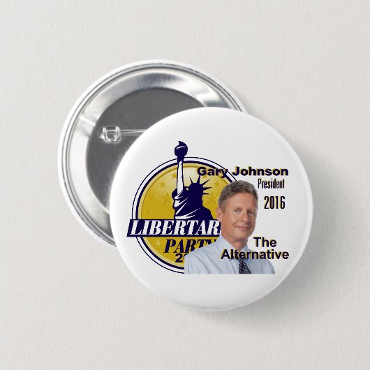 Gary JOHNSON 2016 Button (Voorkant /achterkant)