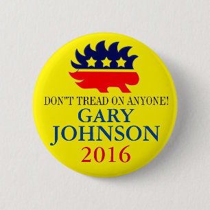 Gary Johnson 2016 Ronde Button 5,7 Cm