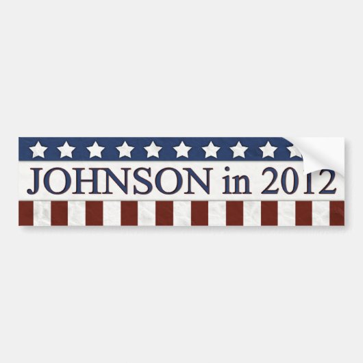 Gary Johnson in 2012 Bumpersticker (Voorkant)