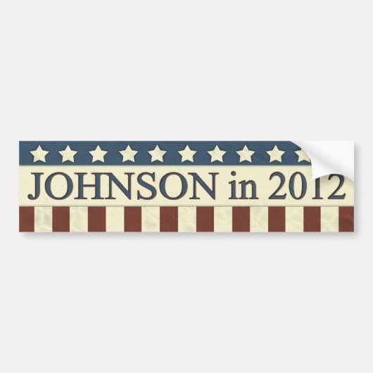 Gary Johnson in 2012 Bumpersticker (Voorkant)