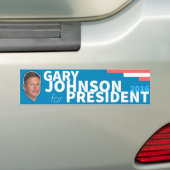Gary Johnson Libertarian 2016 President Bumpersticker (Op auto)