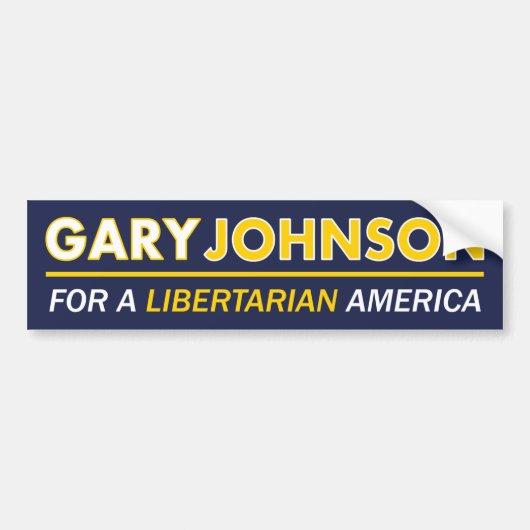 Gary Johnson Libertarian Bumpersticker (Voorkant)