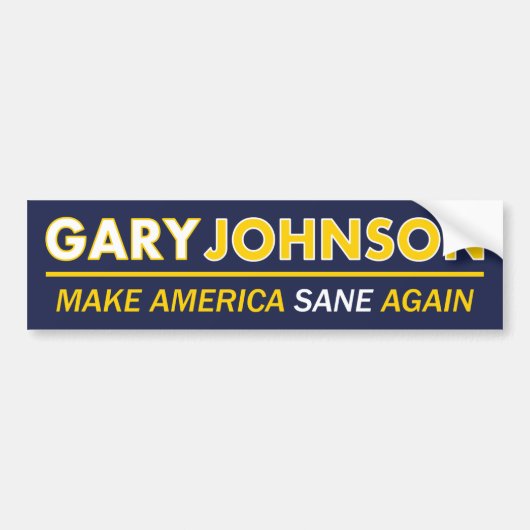 Gary Johnson Make America Sane Bumpersticker (Voorkant)