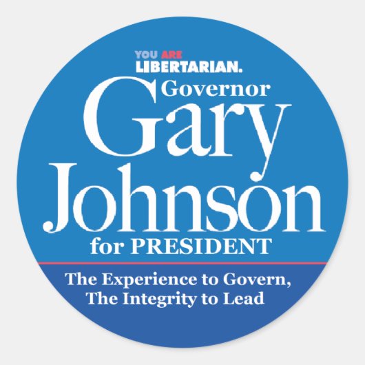 Gary Johnson Stickers (Voorkant)