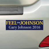 Gary Johnson - Voel de Johnson Bumpersticker (Op auto)