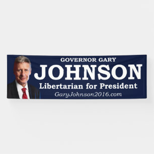 Gary Johnson voor President Banner