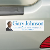 Gary Johnson voor President Bumpersticker (Op auto)