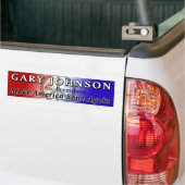 Gary Johnson voor President Bumpersticker (Op Truck)