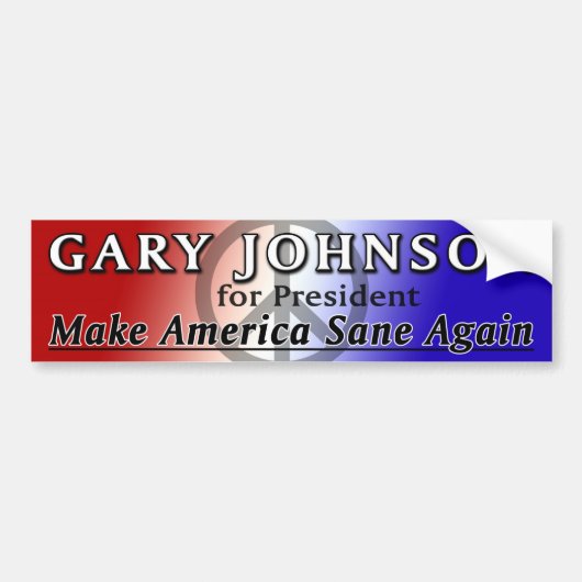 Gary Johnson voor President Bumpersticker (Voorkant)