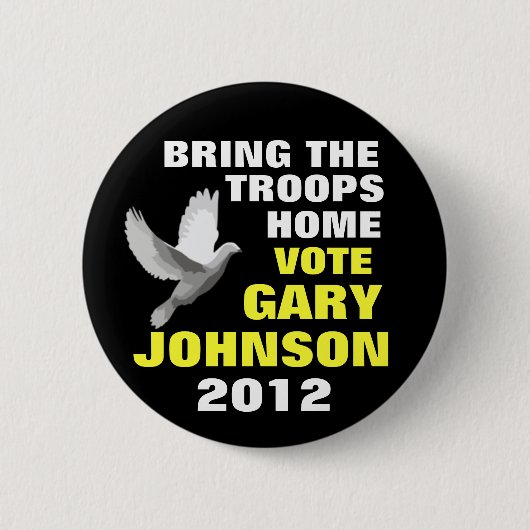 Gary Johnson vrede 2012 Ronde Button 5,7 Cm (Voorkant)