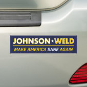 Gary Johnson/Weld Sane America Bumpersticker (Op auto)