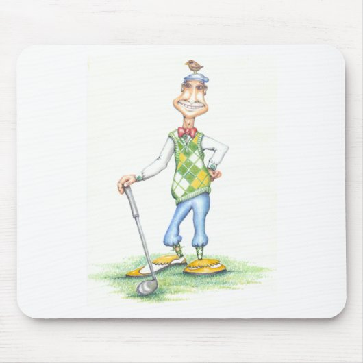 Gary le tapis de souris de golfeur (Devant)