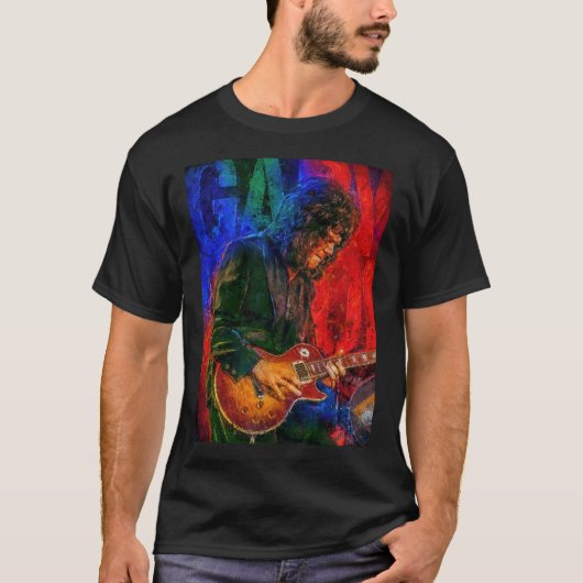 Gary Moore Hommage portrait art Essentiel T-shirt (Devant)