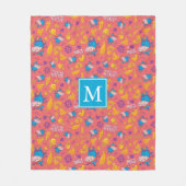 Gary Pattern Monogram Fleece Deken (Voorkant)