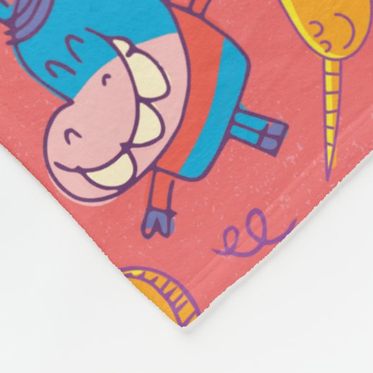 Gary Pattern Monogram Fleece Deken (Hoek)