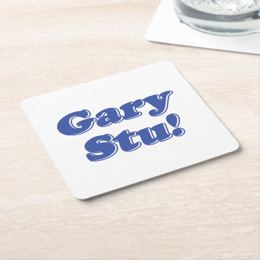 Gary Stu! Vierkante Kartonnen Onderzetter (Schuin)
