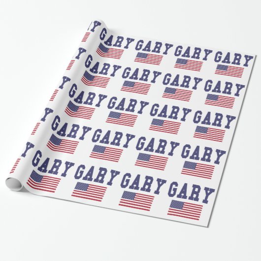 Gary US Flag Cadeaupapier (Uitgerold)