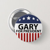 Gary voor President Ronde Button 5,7 Cm (Voorkant /achterkant)