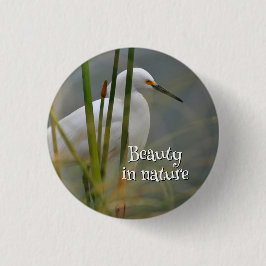 Garza blanca ronde button 3,2 cm