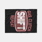 Gas Clutch Shift Repeat Funny Car Enthusiast Manua Fleece Deken (Voorkant (Horizontaal))