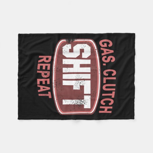 Gas Clutch Shift Repeat Funny Car Enthusiast Manua Fleece Deken (Voorkant (Horizontaal))