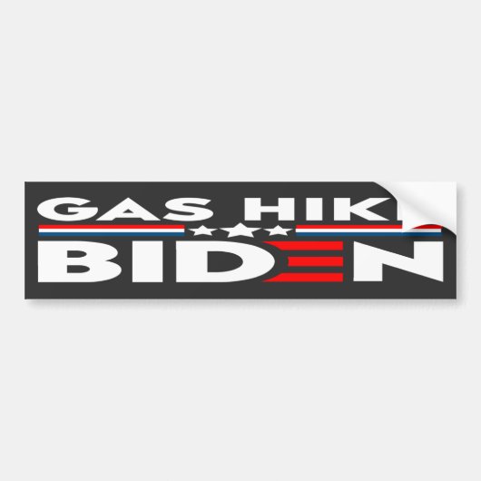 GAS HIKE BIDEN BUMPERSTICKER (Voorkant)