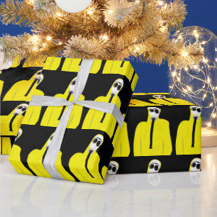 GAS MASK FUNNY CHRISTMAS WRAPPING PAPER CADEAUPAPIER