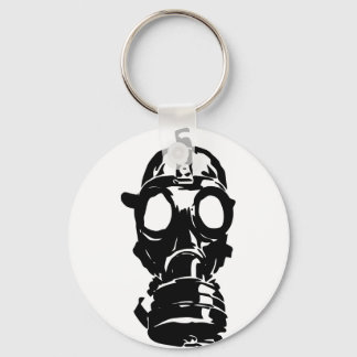 GAS MASK STENCIL SLEUTELHANGER