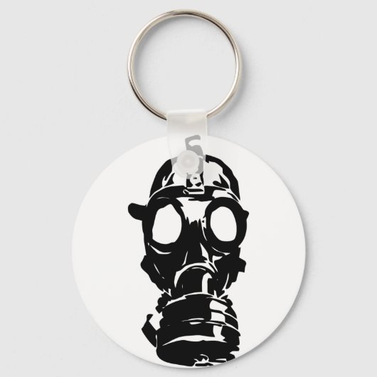 GAS MASK STENCIL SLEUTELHANGER (Voorkant)