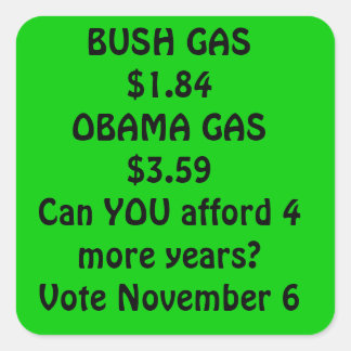 Gas Obama Vierkante Sticker
